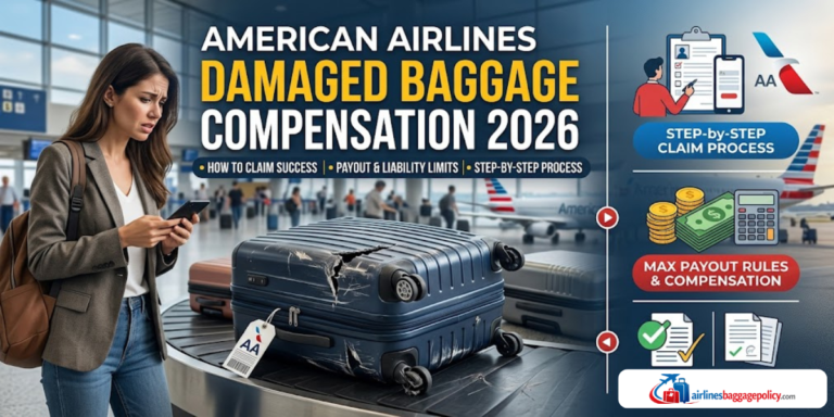 Read more about the article American Airlines Damaged Baggage Compensation 2026: Claim Process & Payout Rules