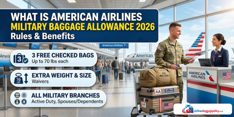 Read more about the article What Is American Airlines Military Baggage Allowance 2026? Rules & Benefits