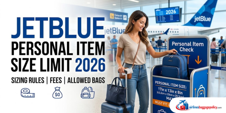 Read more about the article What Is the JetBlue Personal Item Size Limit in 2026? Size Rules, Fees & Allowed Bags