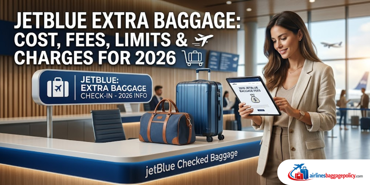 You are currently viewing What Is the JetBlue Extra Baggage Cost in 2026? Fees, Weight Limits & Charges