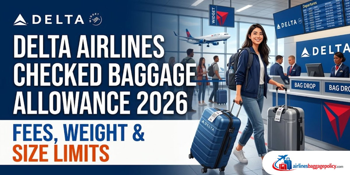 You are currently viewing Delta Airlines Checked Baggage Allowance 2026: Fees, Weight & Size Limits