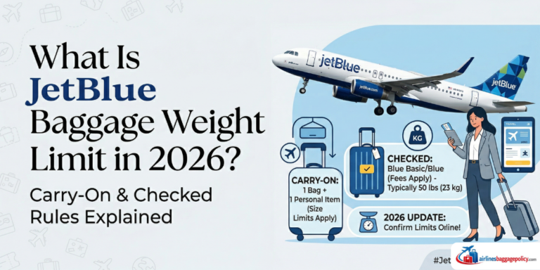 Read more about the article What Is JetBlue Baggage Weight Limit in 2026? Carry-On & Checked Rules Explained