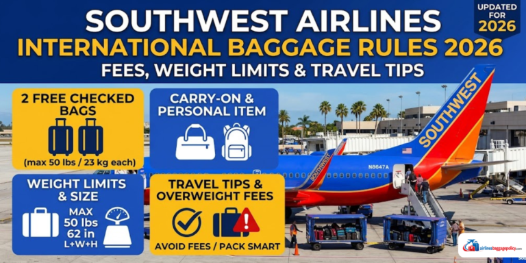 Read more about the article Southwest Airlines International Baggage Rules 2026: Fees, Weight Limits & Travel Tips