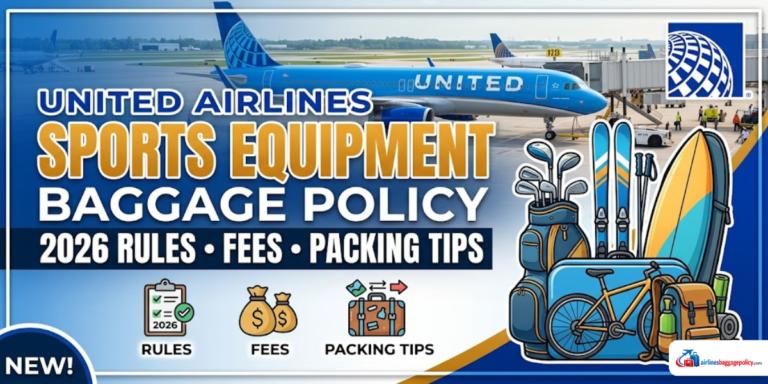 Read more about the article United Airlines Sports Equipment Baggage Policy 2026: Rules, Fees & Packing Tips