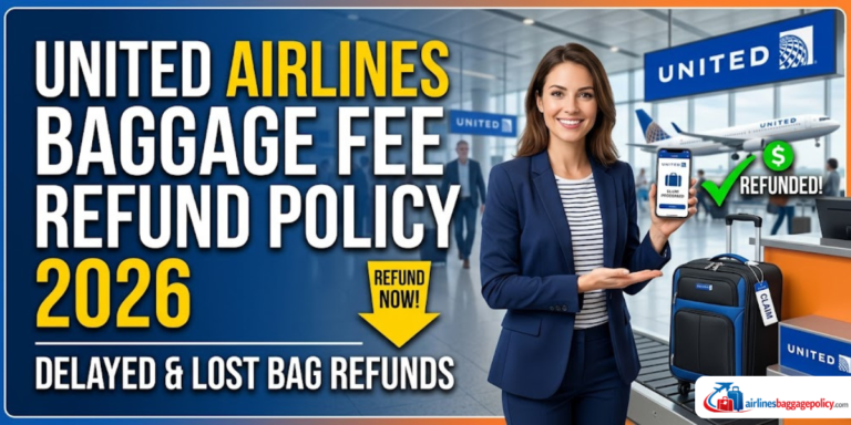 Read more about the article United Airlines Baggage Fee Refund Policy 2026 | Delayed & Lost Bag Refunds