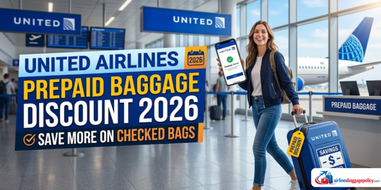 Read more about the article United Airlines Prepaid Baggage Discount 2026 | Save More on Checked Bags