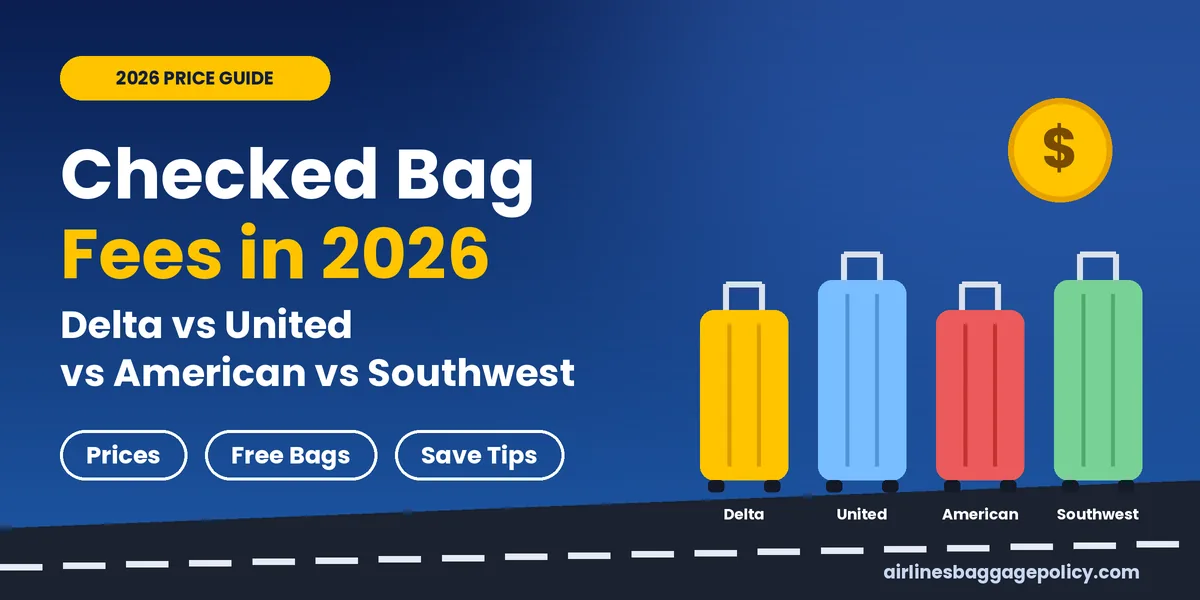 You are currently viewing Airline Checked-Bag Fees in 2026: Delta vs United vs American vs Southwest