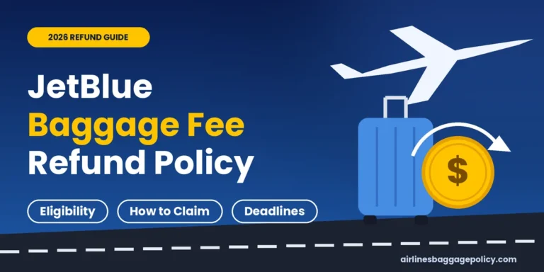 Read more about the article JetBlue Baggage Fee Refund Policy: Rules & How to Claim