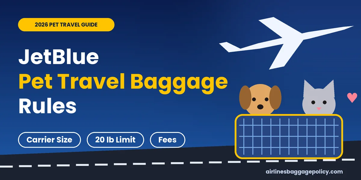 Read more about the article JetBlue Pet Travel Baggage Rules: Fees & Carrier Size